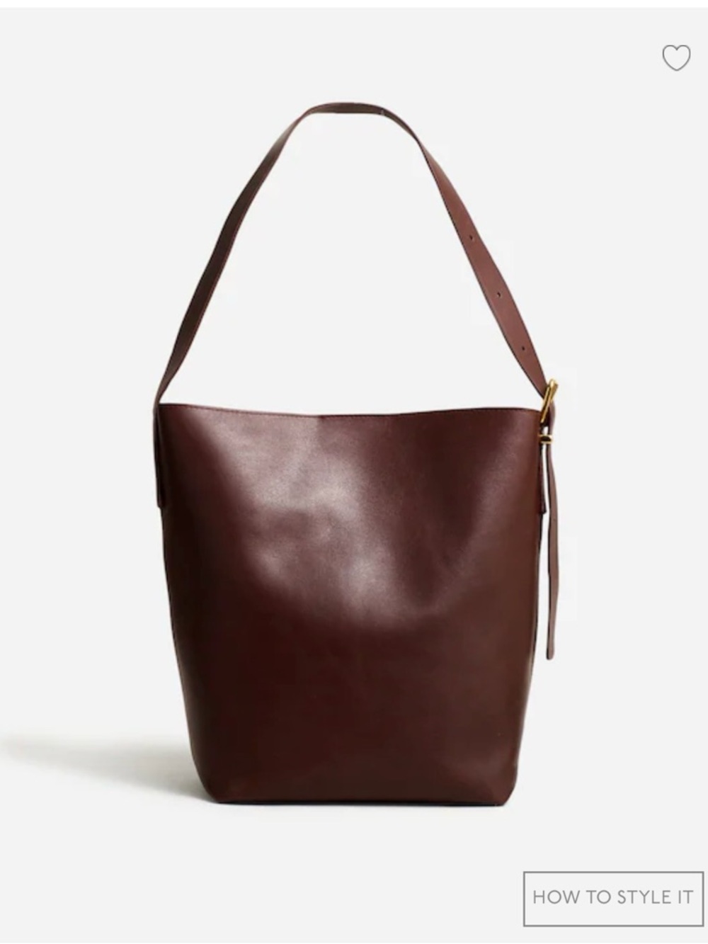 Madewell the Essential Bucket Tote Bag in Chocolate Raisin